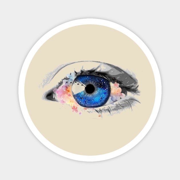 Colorful Eye Painting Magnet by TforU